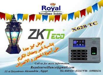 بمناسبة شهر رمضان أجهزة حضور وانصراف ماركة ZKTECOموديلX628-TC P_1234t88h71